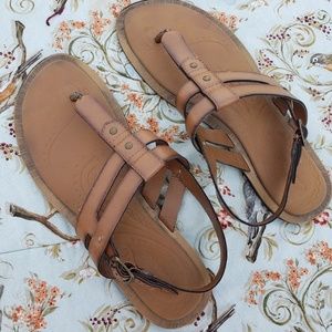 Clark's brown leather sandals